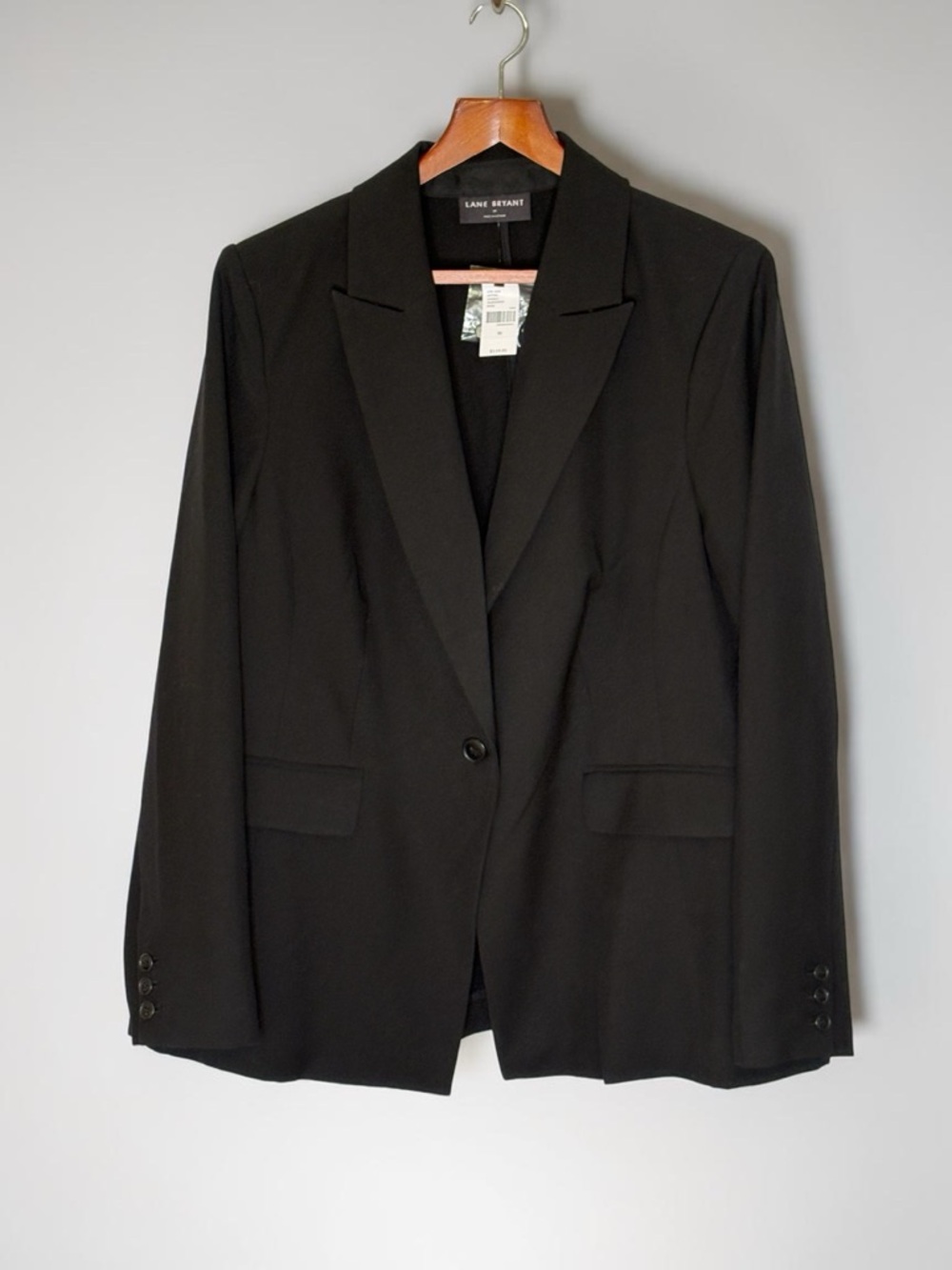 NWT Lane Bryant The Perfect Drape One-Button Blazer Black • Size 16 • $120 - Picture 3 of 13